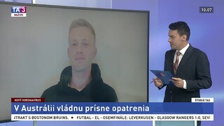 ŠTÚDIO TA3: Slovák žijúci v Melbourne o opatreniach v Austrálii
