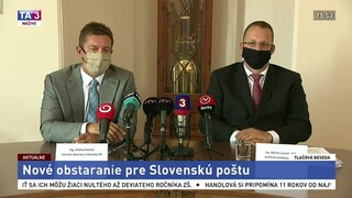 TB ministra dopravy A. Doležala a šéfa pošty M. Ľuptáka o novom obstarávaní