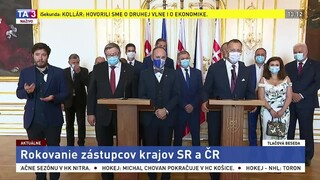 TB predsedu NR SR B. Kollára po rokovaní so zástupcami krajov SR a ČR