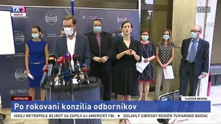 TB ministra zdravotníctva M. Krajčího a konzília odborníkov po rokovaní