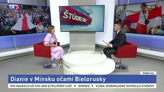ŠTÚDIO TA3: Bieloruska Y. Kruhliková o dianí v Minsku