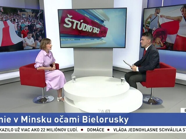 ŠTÚDIO TA3: Bieloruska Y. Kruhliková o dianí v Minsku