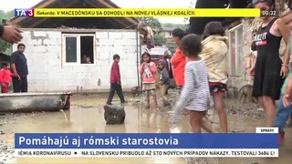 Rómsku osadu zasiahla záplavová vlna, rodinám už prišla pomoc