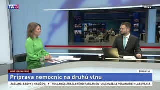 ŠTÚDIO TA3: Hovorkyňa Z. Eliášová o príprave nemocníc na druhú vlnu