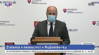 TB ministra J. Naďa k zisteniam o nemocnici v Ružomberku