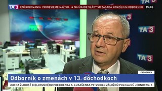 V. Páleník z Ekonomického ústavu SAV o 13. dôchodkoch