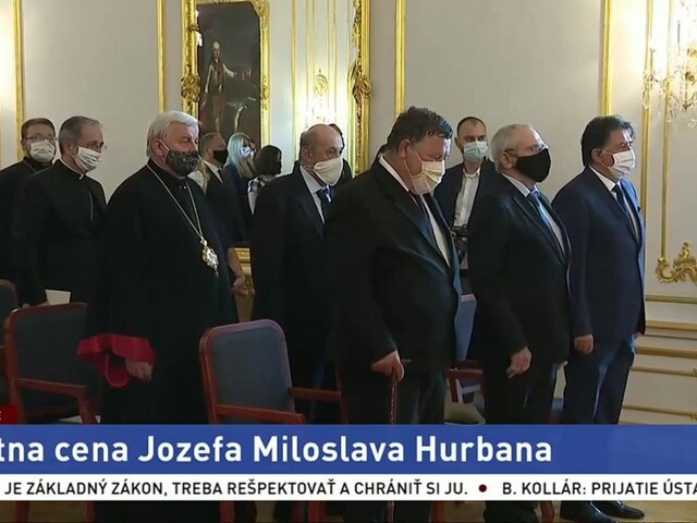 Odovzdávanie štátnej ceny Jozefa Miloslava Hurbana