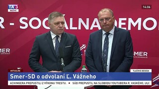 TB R. Fica a Ľ. Vážneho o odvolaní Vážneho z čela Sociálnej poisťovne