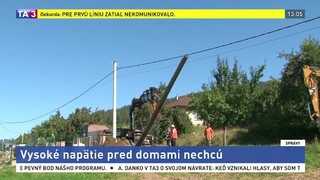 Vysoké napätie priamo pred domami prekáža obyvateľom Dolnej Breznice