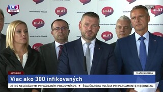 TB podpredsedu NR P. Pellegriniho o prekročenej hranici 300 infikovaných