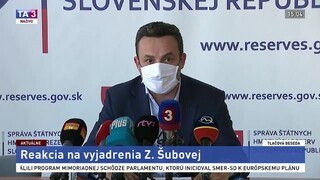 TB predsedu SŠHR J. Rudolfa k vyjadreniu Z. Šubovej