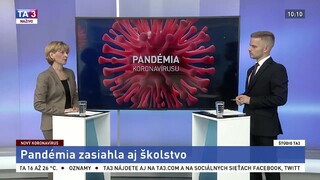 ŠTÚDIO TA3: Lekárka E. Prokopová o tom, ako pandémia zasiahla školstvo