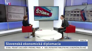 ŠTÚDIO TA3: I. Brocková o slovenskej ekonomickej diplomacii