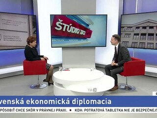 ŠTÚDIO TA3: I. Brocková o slovenskej ekonomickej diplomacii