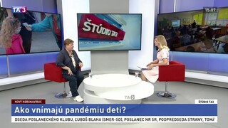 ŠTÚDIO TA3: G. Herényiová o tom, ako vnímajú pandémiu deti