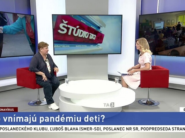ŠTÚDIO TA3: G. Herényiová o tom, ako vnímajú pandémiu deti
