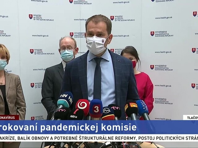 TB I. Matoviča a J. Mikasa po rokovaní pandemickej komisie vlády