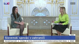ŠTÚDIO TA3: S. Zámečníková o slovenských spevákoch v zahraničí