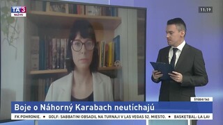 ŠTÚDIO TA3: Analytička T. Soušková o bojoch v Náhornom Karabachu
