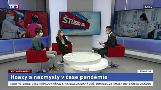 ŠTÚDIO TA3: V. Čavojová a J. Šrol o hoaxoch a nezmysloch v čase pandémie