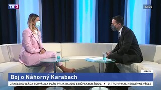 ŠTÚDIO TA3: Arménka A. Sarkissianová o bojoch v Náhornom Karabachu