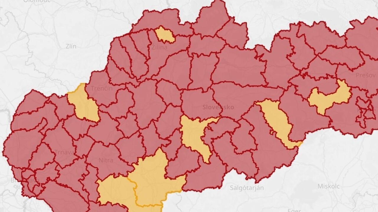 Nemáme už ani jeden bezpečný región, Slovensko je červené