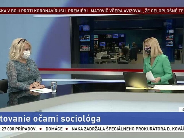 ŠTÚDIO TA3: S. Porubänová o testovaní očami sociológa