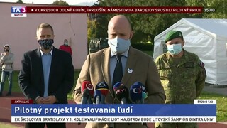 TB ministra obrany J. Naďa o priebehu testovania na Orave