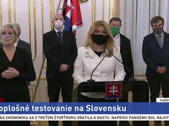 TB prezidentky Z. Čaputovej po rokovaní s expertmi v súvislosti s testovaním