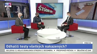 ŠTÚDIO TA3: Biochemik P. Čekan a matematik R. Kollár o veľkom testovaní