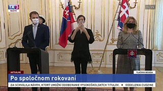 TB Z. Čaputovej a I. Matoviča o ďalších krokoch v boji proti pandémii