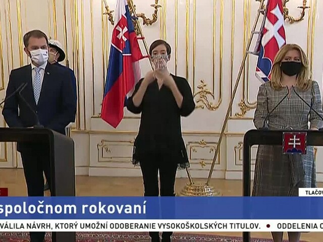 TB Z. Čaputovej a I. Matoviča o ďalších krokoch v boji proti pandémii