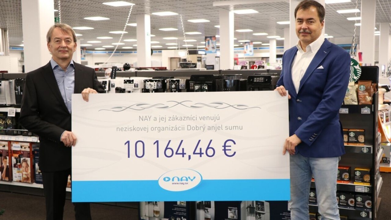 NAY a jej zákazníci prispeli neziskovej organizácii DOBRÝ ANJEL sumou 10 164,46 €
