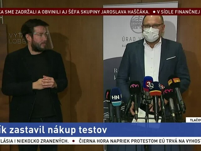 TB ministra R. Sulíka o zastavení nákupu antigénových testov