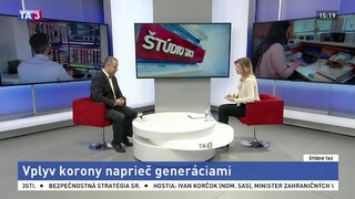 ŠTÚDIO TA3: M. Šuster o vplyve pandémie naprieč generáciami
