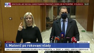 TB premiéra I. Matoviča po rokovaní vlády o zákaze vychádzania