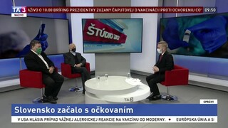 ŠTÚDIO TA3: V. Krčméry a F. Čiampor o očkovaní na Slovensku