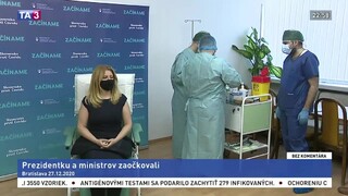 Prezidentku a ministrov zaočkovali