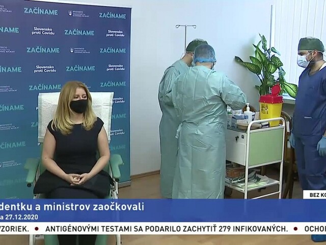 Prezidentku a ministrov zaočkovali