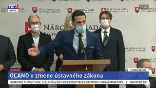 TB predstaviteľov strany OĽANO o zmene ústavného zákona