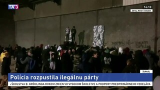 Polícia rozpustila zakázanú párty, zúčastnili sa jej tisícky ľudí