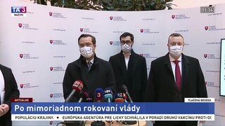 TB M. Krajčího, M. Krajniaka, B. Gröhlinga a M. Hattasa po rokovaní vlády