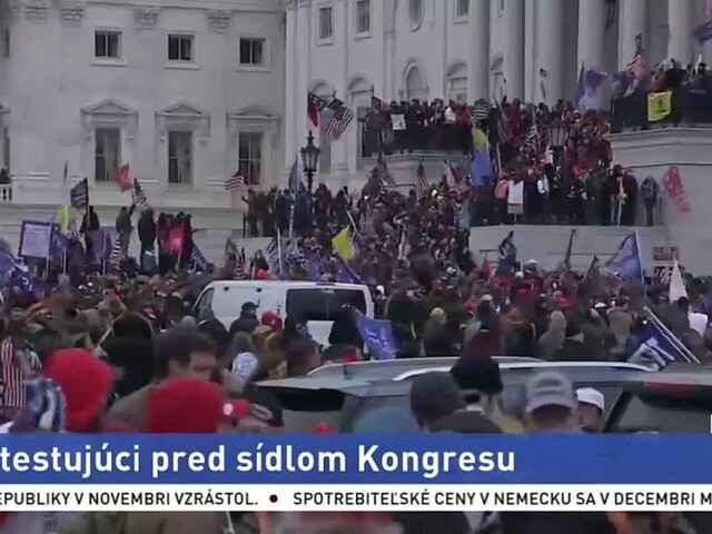 V Kongrese postrelili ženu. Demonštranti sa dostali do sály Senátu