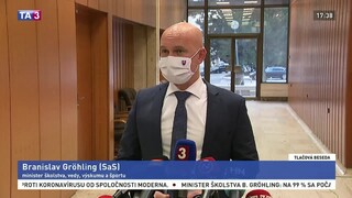 TB ministra B. Gröhlinga po rokovaní vlády o režime v školách