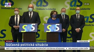 TB strany SaS o spore R. Sulíka s I. Matovičom a zotrvaní v koalícii
