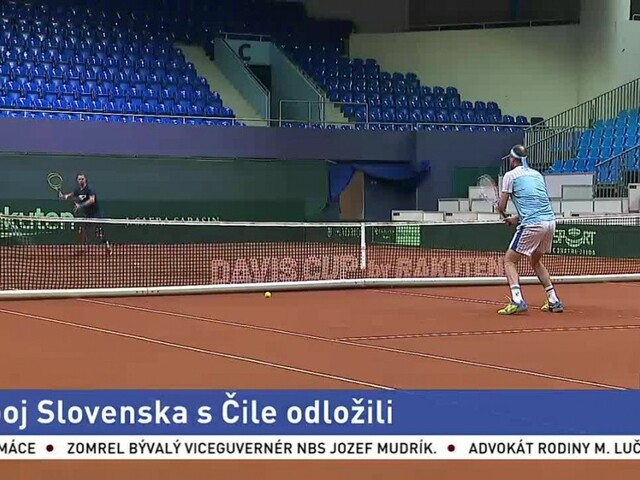 Pre nepriaznivú situáciu odložili tenisový súboj Slovenska a Čile