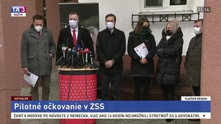 TB M. Krajniaka, M. Krajčího a M. Valla o pilotnom očkovaní v DSS