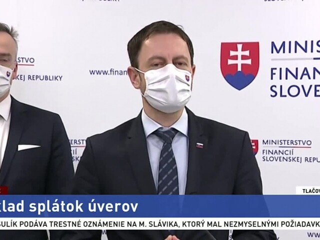 TB ministra financií E. Hegera o odklade splátok úverov