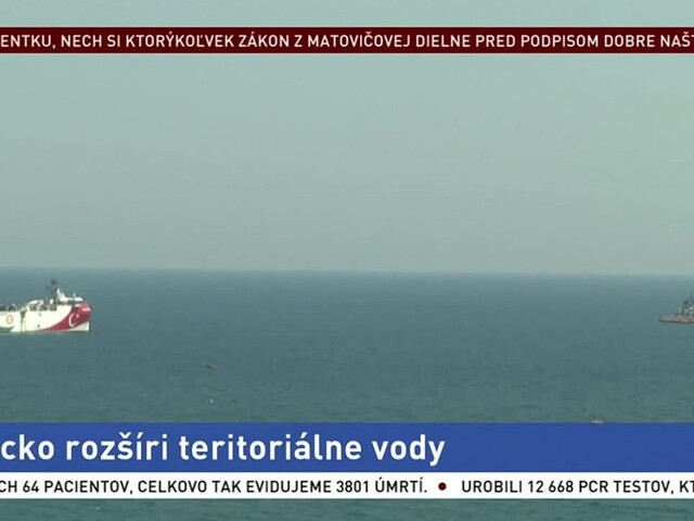 Grécko rozšíri teritoriálne vody, Turecko si územie nárokuje