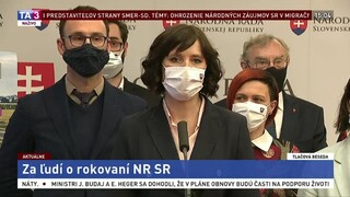 TB predstaviteľov strany Za ľudí o rokovaní národnej rady